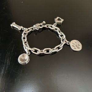 Fine Art Collection Silver Dog Charm Bracelet. (vintage)